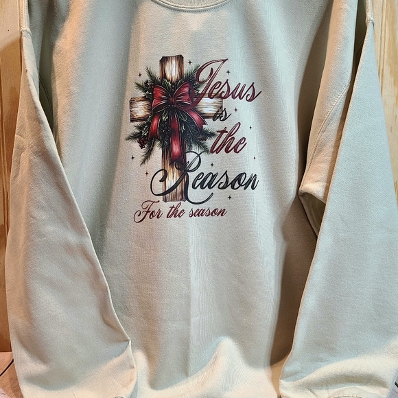 Jesus Is the Reason for the Season Sweatshirt – Christian Christmas Pullover – - Picture 11 of 15